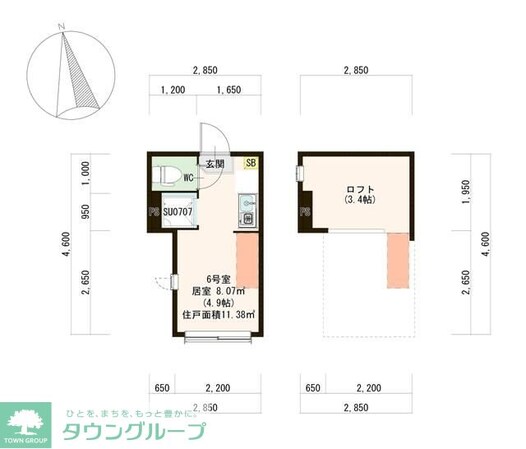 Harmony Square 桜上水 の物件間取画像